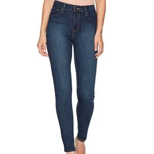Levi's high rise dark wash skinny jeans